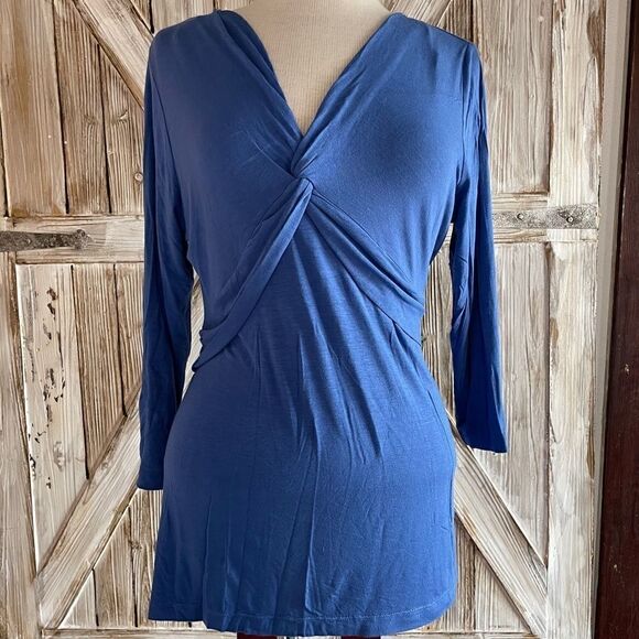 NWT Nine & Co. Blue Long Sleeve Tunic Top Size M - Picture 1 of 8